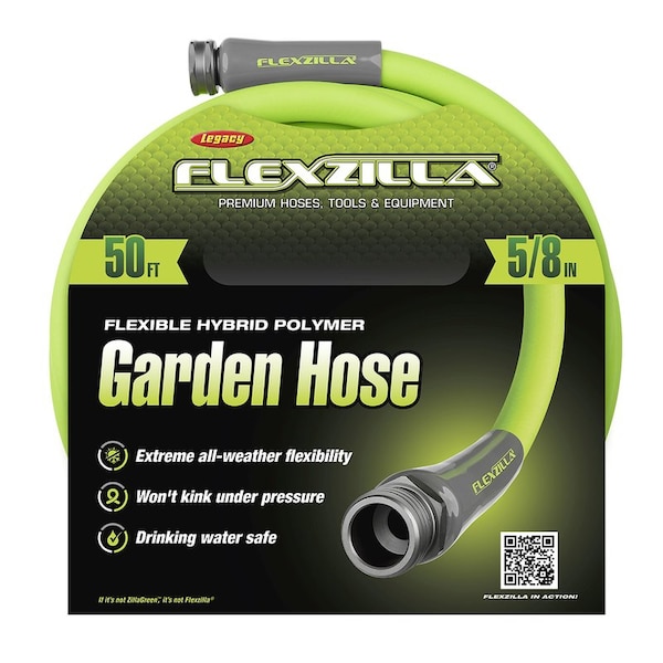 Legacy Legacy Flexzilla 5/8 in. D X 50 ft. L Medium Duty Premium Grade Garden Hose HFZG550YW - main